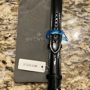 Michele patent leather band. Made in France size 18 brand new with tags